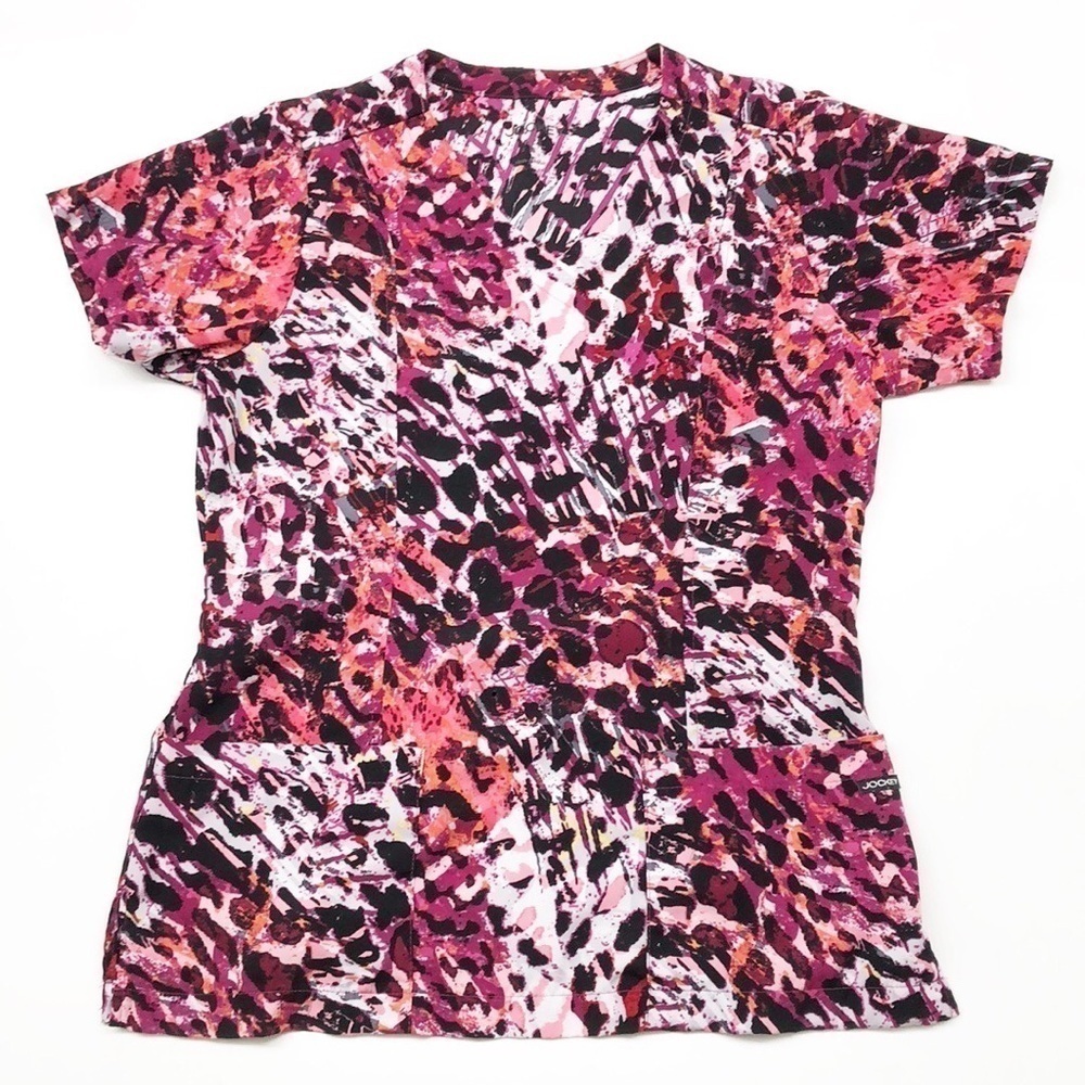 Jockey animal print scrub top